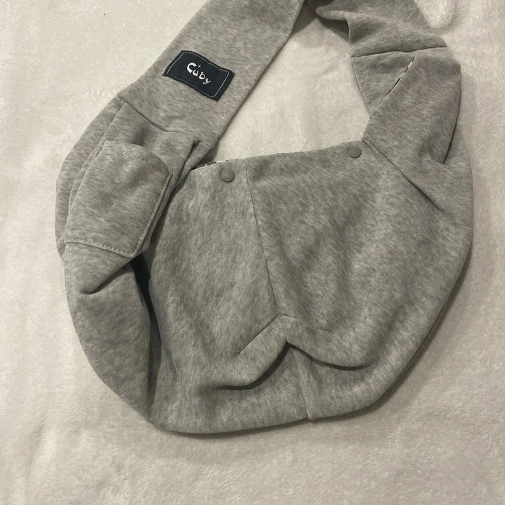 Cuby Dog & Cat Sling Carrier Soft Hands-Free Reversible Pet Papoose Bag Gray